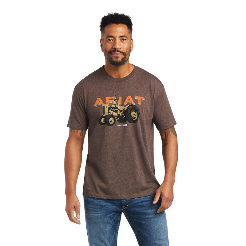 Ariat T-Shirts Herren - Tractor Braun ( XZFYG-6970 )